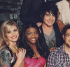 Adam Lambert  with Megan Corkrey and Jasmine Murray