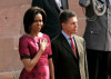 first lady Michelle Obama and Joachim Sauer at the bilateral talks with German Chancellor Angela Merkel on April 3rd 2009