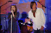 Miley Cyrus and Billy Ray Cyrus perform at ABC Good Morning America at the Hard Rock Cafe on April 8th 2009 in New York City