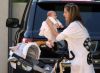 Alessandra Ambrosio first pictures of baby daughter Anja Louise in front of their home in California on October 30th 2008