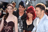 Michelle Trachtenberg with Adam Lambert, Allison Iraheta and Matt Giraud at the movie premiere of 17 Again on April 14, 2009