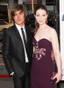 Zac Efron and Michelle Trachtenberg at the movie premiere of 17 Again on April 14, 2009