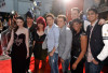 Michelle Trachtenberg with Adam Lambert, Allison Iraheta, Matt Giraud, Kris Allen, Danny Gokey, Lil Rounds, and Anoop Desai at the movie premiere of 17 Again on April 14, 2009