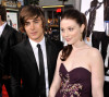 Zac Efron and Michelle Trachtenberg at the movie premiere of 17 Again on April 14, 2009