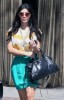 Kim Kardashian spotted out in Los Angeles wearing a  green skirt and a yellow floral shirt on May 6th 2009 1