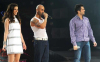 Massari with mohamed bash and lara singing on stage of staracademy6 on May 8th 2009 at the LBC Star Academy 12th prime on May 8th 2009