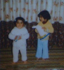 Abdel Aziz Abdel Rahman childhood picture with his little sister