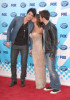 Adam Lambert with Paula Abdul and Kris Allen arrive at the American Idol Season 8 Grand Finale held at Nokia Theatre L.A. Live on May 20, 2009 in Los Angeles, California