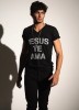 Jesus Luz wearing a black tshirt with Jesus Te Ama printed on it 4