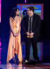 Vanessa Hudgens and Jonah Hill presenting the Breakthrough Male Performance award onstage during MTV Movie Awards on May 31st 2009 2