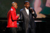 Jamie Foxx with NeYo on stage for the tribute to the late singer Michael Jackson during the 2009 BET Awards 7