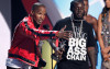 Jamie Foxx and T Pain accept the BET Best Collaboration award onstage during the 2009 BET Awards