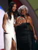 Zoe Saldana and Nichelle Nichols present an award onstage during the 2009 BET Awards held at the Shrine Auditorium on June 28th 2009 in Los Angeles 2