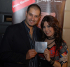 pictures of Bashar Qaisi at the launch of his new cd album with Amani Sweisi