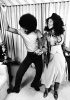 Michael Jackson with his sister LaToya in their New York apartment