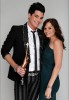 Adam Lambert and Kara DioGuardi picture at the press room of the Hollywood Life 11th Annual Young Hollywood Awards with his trophy on June 9th 2009 1