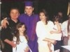 Michel Azzi with his family mother father and sister at his graduation from school