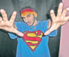 picture of Naser Abu Lafia wearing a superman tshirt