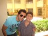 Mohamad bash with a student at the sweifat school during his visit to amman jordan