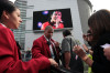 fans with tickets about to enter the Michael Jackson public memorial service held at Staples Center on July 7th 2009 in Los Angeles