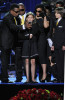 Michael Jackson's daughter Paris and family on stage during the public memorial service held at Staples Center on July 7th 2009 in Los Angeles California