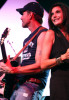 James Denton and Teri Hatcher perform onstage during the 2nd Annual Band From TV Night held at Cal State Fullerton Titan Stadium on July 26th 2008 in Fullerton California 1