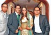 Sania Mirza with her father and fiance Sohrab Mirza