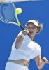 Sania Mirza during a tennis game playing pic