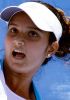 Sania Mirza wearing a white cap