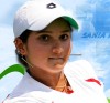 Sania Mirza during a tennis game face closeup picture