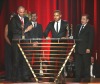 Joseph Attieh picture on stage at the Murex Dor 2009 awards in Lebanon Beirut in July 2009 getting his warad