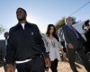 kim kardashian and Reggie Bush at the Diamond Empowerment Fund tour of Africa on July 14th 2009 pic