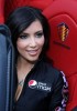 kim kardashian attends the Bullrun Green 2009 Flag Rally Start Event on July 10th 2009 wearing a black leather suit