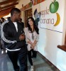 kim kardashian and Reggie Bush at the Diamond Empowerment Fund tour of Africa on July 14th 2009 arrival