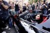 kim kardashian attends the Bullrun Green 2009 Flag Rally Start Event on July 10th 2009 driving the car