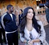 kim kardashian and Reggie Bush at the Diamond Empowerment Fund tour of Africa on July 14th 2009 candid