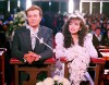 Thalia high quality picture from the 1992 latin drama series Maria Mercedes at the church wearing the wedding dress