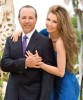 Thalia wallpaper wearing a blue dress with her husband