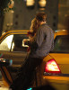 Robert Pattinson and Emilie de Ravin during their secene filming for their upcoming movie Remember Me 1