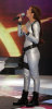 LBC entertainmet show Twist and Shout 1st episode picture of the hostess Amal Boshoshah at the beginning of the program wearing a latix gray outfit