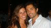 Lara Scandar and Mohamad Bash at Laras party held on July 16th 2009 in Cairo picture smiling