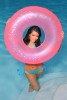 Kim Kardashian HighQuality wallpaper Photoshoot in July 2009 wearing an blue two pieces bikini inside the pool 2