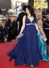 Haifa Wehbe at Cannes festival 2009 in a blue princess cut dress