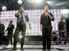 Adam Lambert and Kris Allen on stage during the 2009 American Idols Live tour at Staples Center on July 16th 2009 in Los Angeles California 3