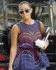 Solange Knowles picture with her new shaved head while picking up her son Daniel from school in Los Angeles on July 23rd 2009 4