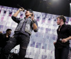 Adam Lambert on stage during the American Idol Season 8 tour with american idol winner Kris Allen 1