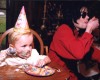 pictures from Prince Michael Jackson SpiderMan themed 6th birthday party in 2003 eating his birthday cake