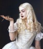 Alice In Wonderland 2010 Disney movie and a picture of Anne Hathaway as the White Queen