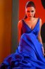 Cyrine Abdel nour in a blue dress