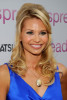 Sonia Rockwell photo wearing a blue satin dress at the premiere of Anchor Bay Films ( Spread ) held at ArcLight Hollywood on August 3rd, 2009